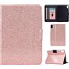 Generico DayQiQiPu Cover per Honor Pad X8a/ Pad X8b (11,0 Pollici) Leggera Custodia Motivo Glitterato Custodie con Supporto Caso Ribaltabile Portafoglio e Auto Sleep/Wake, Oro rosa