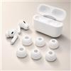 GENERIC Auricolari in silicone per AirPods Pro, bianco, 3 paia (S/M/L) | Morbido, isolamento acustico, antiscivolo