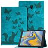 Auslbin Ausblin Goffrato Cover Samsung Galaxy Tab A 10.5 2018, Custodia per Tablet in Pelle PU Retrò a Tema Farfalla e Gatto per Samsung Galaxy Tab A 10.5 (2018) / T590, Verde