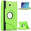TechDealsUK Per Samsung Galaxy Tab e 9.6 T560 360 girevole a tinta unita in pelle PU rotazione con funzione di supporto di colore verde