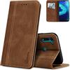 AKABEILA Cover per Motorola Moto G82 5G/G52 4G/G71S 5G Pelle Custodia per Motorola Moto G82 5G/G52 4G/G71S 5G Cover Flip Portafoglio Magnetica Stand Covers Frosted Porta Telefono Marrone chiaro