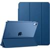 FINTIE Cover Custodia per iPad (A16) 11ª/10ª Gen 11/10.9, Blu | Cover Tri-Fold Sottile e Leggera con Retro Semi-Trasparente, Supporto Stabile, Funzione Auto Sveglia/Sonno, Anti-Impronta