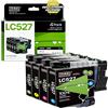 Timink LC527 LC527XL Cartucce Compatibile per Brother LC527 MFC-J4550DW | Compatibile con Brother TN2420 TN2410 MFC-L2710DW L2710DN DCP-L2510D L2530DW L2550DN HL-L2310D L2350DW L2370DN L2375DW.