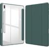 FINTIE Custodia per Samsung Galaxy Tab S8 Plus/S7 FE/S7 Plus 12.4 Pollici | con S Pen Portapenne, Antiurto Sottile Custodia Posteriore Trasparente Cover con Auto Sonno/Sveglia, Midnght Verde