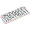 FELiCON AK33 Tastiera Meccanica Bluetooth Gaming Wireless & Wired due modalità, 3 canali di connessione Bluetooth, 18 Rainbow Backlit, QWERTY 82 Tasti anti-ghosting (interruttore blu, bianco)
