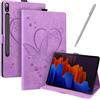 JayModCase Custodia per Samsung S8 Plus / S7 FE / S7 Plus Tablet 12,4 pollici 2022/2021 / 2020 Pelle PU Flip Stand Cover, Angolo di Supporto Regolabile Auto Sveglia/Sonno(Porpora)