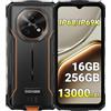 DOOGEENEXT Fire 7 Smartphone Rugged 5G Senza Contratto, 16GB+256GB/2TB, Android 15, Batteria 13000mAh, Fotocamera 64MP, Display 6,6 90Hz, IP69K Impermeabile, NFC GPS