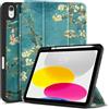 TNP Products TNP Custodia per iPad 10ª generazione (2022) - 10,9 (27,7 cm) con supporto per Apple Pencil e cover smart trifold - Custodia protettiva in TPU per iPad 10ª gen, Funzione Auto Sleep/Wake,