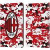Head Case Designs Licenza Ufficiale AC Milan Camouflage Digitale Modelli Cresta Custodia Portafoglio in Pelle Compatibile con Apple iPad 9.7 2017 / iPad 9.7 2018