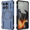 HULLIN Cover Telefono Design per Motorola Moto Edge 70 Pro (6.78 Inches), Custodia Antiurto Armatura con Anello Magnetico - Blu