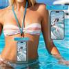 Generic Custodia universale per telefono impermeabile, fluorescente, con cordino, per nuoto, snorkeling, rafting, spiaggia, kayak, viaggi, blu