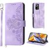 Auslbin Custodia per Xiaomi Poco M5S 4G 6.43/Poco M5S /Note 10/10S 4G con scomparto per 5 carte, con funzione di supporto e cordino, cover protettiva in pelle PU, custodia viola