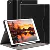 ARVOK Cover Custodia Compatibile con iPad 9a Generazione 2021/iPad 8a Gen 2020/iPad 7a Gen 2019 10,2 Pollici, Leggero Cover Protettivo Supporto con Portapenne, Auto Sveglia Sonno, Nero