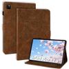LSPCASA Custodia per iPad Air 13 pollici M3 2025/M2 2024/iPad Pro 12,9 pollici 2022/2021/2020/2018 (6/5/4/3 Gen) Custodia a libro in pelle PU con supporto portapenna, tablet fiori di prugna marrone