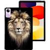 Generico DayQiQiPu Cover per Xiaomi Redmi Pad SE 11 Pollici 2023 Model No,23073RPBFG Custodia Anti-Caduta Ultrasottile in TPU Morbido Che assorbe Gli Urti(Leone Fauna Selvatica)