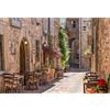 MIRRORANG 2,2x1,5m Italia Vecchio Vicolo Sfondo Europeo Piccola Città Stretta Street Cafe Fotografia Sfondo Villaggio Edificio Viaggi Matrimonio Studio Fotografico Puntelli Carta da parati