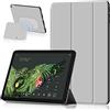 Miimall Custodia Compatibile con Google Pixel Tablet, TPU Flessibile Antigraffio Cover, Protettivo Tre-Pieghe Cavalletto, Case Protettivo Sottile Antiscivolo per Google Pixel Tablet, Grigio