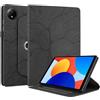 Succtopy Cover Compatibile con Xiaomi Redmi Pad SE 8.7 Pollici 2024 cover in Pelle PU con 360 Gradi di Rotazione Custodia Protettiva con Porta Penna per Xiaomi Redmi Pad SE 8.7 2024 Nero