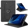 TEDTIKJT Custodia per Samsung Galaxy Tab A 9.7 (SM-T550/SM-T555) Tablet Custodia Pelle PU 360 Ruotabile Supporto Flip Protettiva Tablet Cover per Samsung Galaxy Tab A 9.7 Custodia,Nero Albero