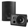 STUDIOFINIX Altoparlanti a parete 4 200W Bluetooth 5.1 Impermeabili, Wireless con sincronizzazione e telecomando IR, interno/esterno, garage e giardino (401BLE, Nero, Coppia)