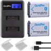 DuraPro 2Packs NP-BX1 NP BX1 NPBX1 Battery + LCD Dual USB Charger for Sony DSC-RX100 DSC-WX500 IV HX300 WX300 HDR-AS15 X3000R MV1 AS30V HDR-AS300 GWP88