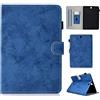SATURCASE Custodia a portafoglio in pelle PU stile retrò con chiusura magnetica e scomparti per carte di credito per Samsung Galaxy Tab A 9.7 SM-T550 T555 (blu)