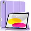 MoKo Custodia Sottile per iPad A16 11, iPad 11a/10a Gen, Lilla | Con Soporte de Lápiz, Per iPad 2025/2022 Modello, Cubierta Trasera Rígida de PC, Trifold, Auto Sveglia/Sonno