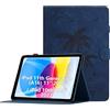 Oduio Custodia per iPad 10. Generation 2022 10.9 Pollici/iPad 10th Gen 10.9'' Cover in Pelle PU Case Coperchio Tablet Multi-Angli Supporto Pieghevole Cover Protettiva con Chiusura Magnetica -Blu