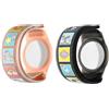 Dingfeiyu Braccialetto per Apple AirTag, Anti-smarrimento e Anti-graffio Custodia Cover AirTag per Bambini, Adolescenti, Anziani (rosa + nero)