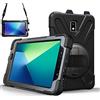 TECHGEAR X-Case - Custodia per Samsung Galaxy Tab Active 2 da 8 (SM-T390 / SM-T395), resistente, antiurto, con supporto girevole a 360°, cinghia da polso e tracolla, colore nero