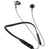 LearnLyrics Auricolari bluetooths - Auricolari wireless con archetto da collo, stile in-ear magnetico, isolamento acustico con microfono, bassi profondi, impermeabilità IPX6, musica, comodi per