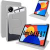 Lemxiee Custodia per Xiaomi Redmi Pad SE 8.7 Cover,Custodia in pelle PU + Acrilico trasparente per supporto rotante/Slot per penna per Xiaomi Redmi Pad SE 8.7 case