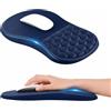 ELLENNE Tappetino Mouse XXL in Memory Ergonomico Poggiapolsi, Blu | Mousepad Extra Large in Memory Foam Morbida con Poggiapolso Ergonomico, Massaggiante e Antiscivolo per Gaming e Ufficio