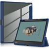 TOPCASE Custodia trasparente PC Backup per BOOX Note Air4 C 10.3/Note Air 3 C e B/W E Ink Tablet 10.3 con supporto a penna, ultra sottile custodia con supporto funzione e auto-sonno/stella, blu