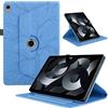 TEDTIKJT Cover per iPad 10th Gen 10.9 2022 Custodia/iPad 11th Gen 2025 11 Custodia Pelle PU 360°Multi Angolo Ruotabile Tablet Protettiva Cover con Auto Sveglia/Sonno, Blu Albero
