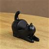 Generic Calico - Supporto da scrivania a forma di gatto, simpatico supporto per smartphone, decorazione creativa per scrivania, regalo per ufficio (nero)