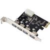 Dioche Adattatore PCI Express per Scheda di Espansione da PCI-E a 4 Porte USB 3.0 con Interfaccia di Alimentazione per PC Desktop - Trasferimento Dati Ad Alta velocità da 5 Gbps