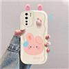 hdqICase Custodia Cartone Animato 3D Compatibile con OPPO A91 | Cover TPU con Bordi Curvi Antiurto,con Simpatici Conigli,Rane e Orsi