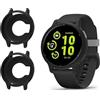 GIOPUEY Cover Compatibile con Garmin Vivoactive 5, [2 Pezzi] Morbido TPU Silicone Case Protettiva, Ultra-Sottile Custodia - Black