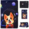 Auslbin - Cover per Samsung Galaxy Tab A6 10.1 2016(SM-T580/SM-T585),Ultra Slim in pelle PU Case con Funzione Stand,Auto Sonno/Sveglia Funzione,Space Dog