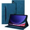 Auslbin Custodia per tablet Samsung Galaxy S9 (2023) 11 Tab S8 S7, tablet in pelle PU adatta per Tab SM-X710 X700 T870, stile classico in pelle, blu