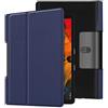 Kepuch Custer Cover per Lenovo Yoga Smart Tab YT-X705F / Yoga Tab 5,PU-Pelle Case Custodia per Lenovo Yoga Smart Tab YT-X705F / Yoga Tab 5 - Blu