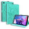 Auslbin Cover Compatibile con Lenovo Tab M10 3rd Gen 10.1 Pollici 2022 TB-328FU/TB-328XU Pelle in Rilievo Farfalla Custodia di Tablet con Funzione Stand Anti-Fall Flip Tab Cover Verde