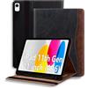 ONETHEFUL Custodia Cover Compatibile con iPad 11a Generazione (A16) 11 (2025) / iPad 10a Gen 10.9 (2022), Custodia in Pelle con Portapenna, Tasca e Angoli di Visione Regolabili,Auto Svegliati/Sonno Nero