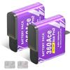 CITYORK [Confezione da 2] Batteria di ricambio da 2400 mAh per fotocamera Insta-360. Ace/Ace Pro / 360 Ace Pro 2, set di batterie ricaricabili, accessori per fotocamera sportiva, lunga durata, durata