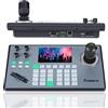 Tenveo Controller Telecamera PTZ Joystick 4D Schermo LCD 5 Pollici Anteprima in Tempo Reale Controller Tastiera IP NDI PoE per Chiesa Riunioni Formazione Supporto VISCA PELCO-D/P RS232 RS422 RS485