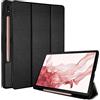 TECHGEAR Cover Compatible con Samsung Galaxy Tab S8 11 2022 (SM-X700 / SM/X706) Custodia Smart Cover tri-fold [Compatibile con penna] con protezione d'angolo [Sveglia Automatica] - Nero