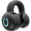 Qerwsdty Cuffie sportive Bluetooth in confezione singola, tipo clip per orecchio, stereo non in-ear, mini auricolari ultra lunghi, durevoli, facili da installare, nero