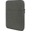 moex Custodia tablet per Blackview Active 8 Pro - Custodia con scomparto per accessori, in fibra di poliestere, minimalista con cerniera, impermeabile, grigio scuro, DC-1547-DU-GRAU