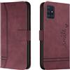 Lihondar Cover per Samsung Galaxy A71 4G, Custodia Samsung A71 4G Portafoglio, Flip Libro Wallet Case Custodia in Pelle PU Premium, Slot per Schede, con Magnetica a Scatto per Samsung A71 4G (Rosso)